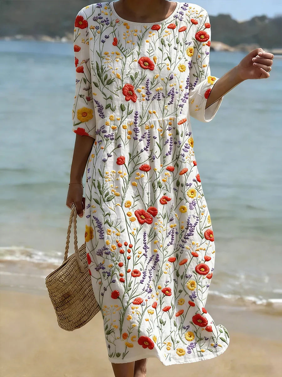Women's Casual Dress with Floral Print