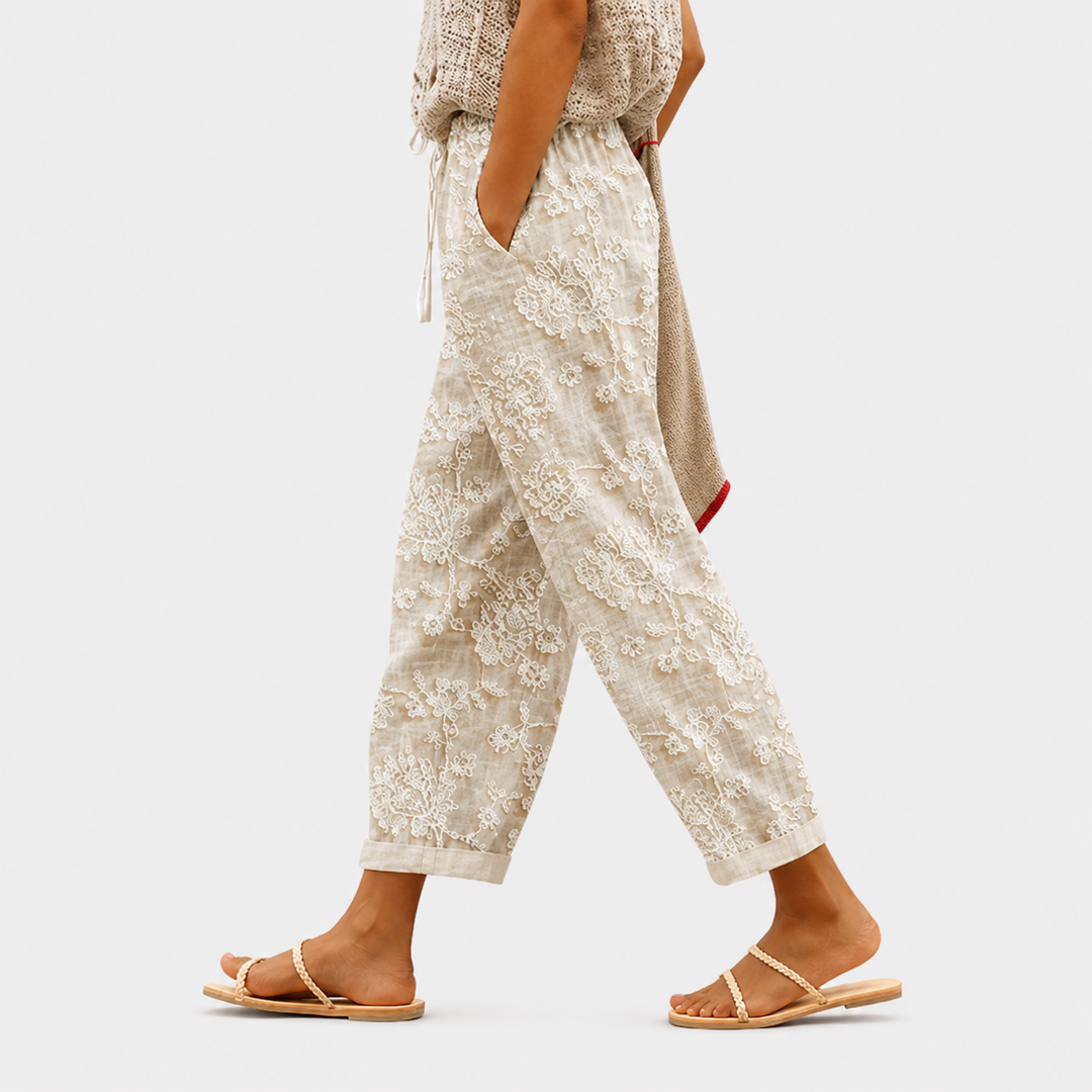 Vintage Blossom Relaxed Pants