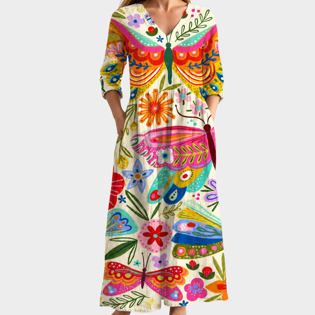 Relaxed Fit Printed Dress