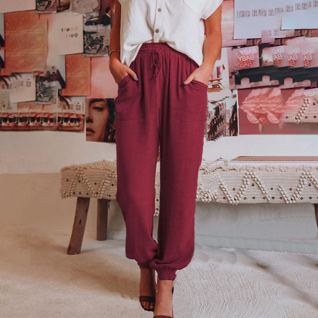Kaeli – Elegant Pants with Drawstring