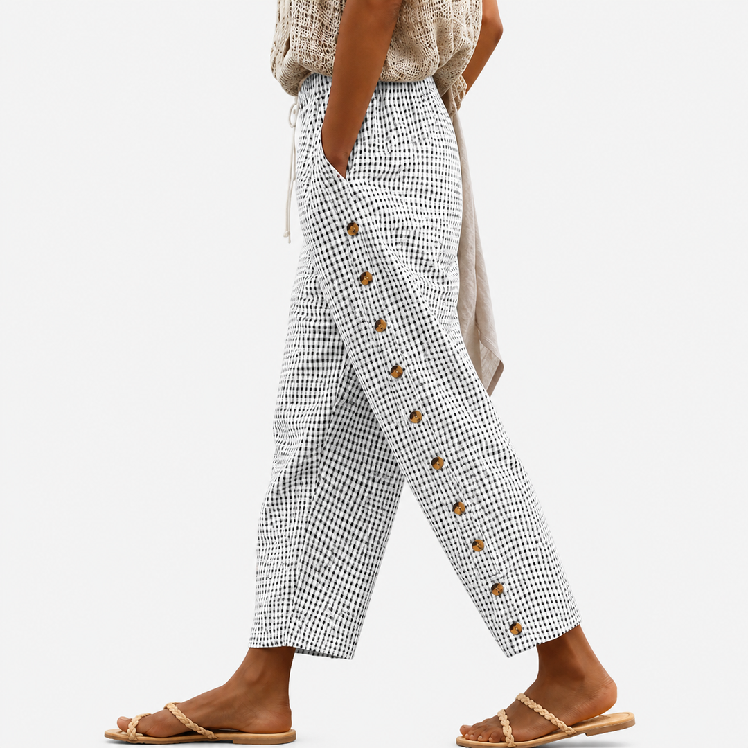 Harbor Stripe Button Pants