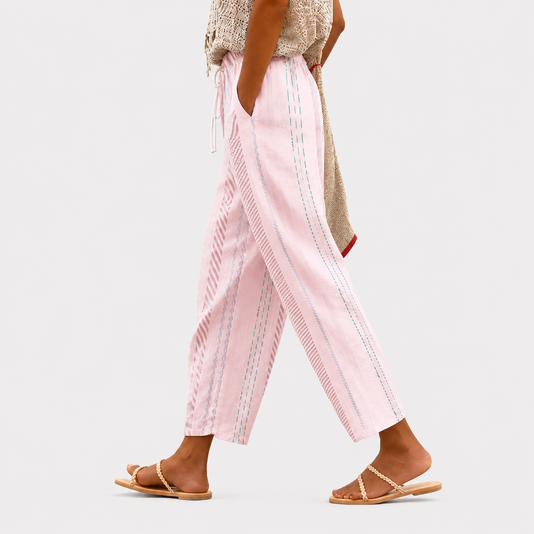 Blush Stripe Easy Pants