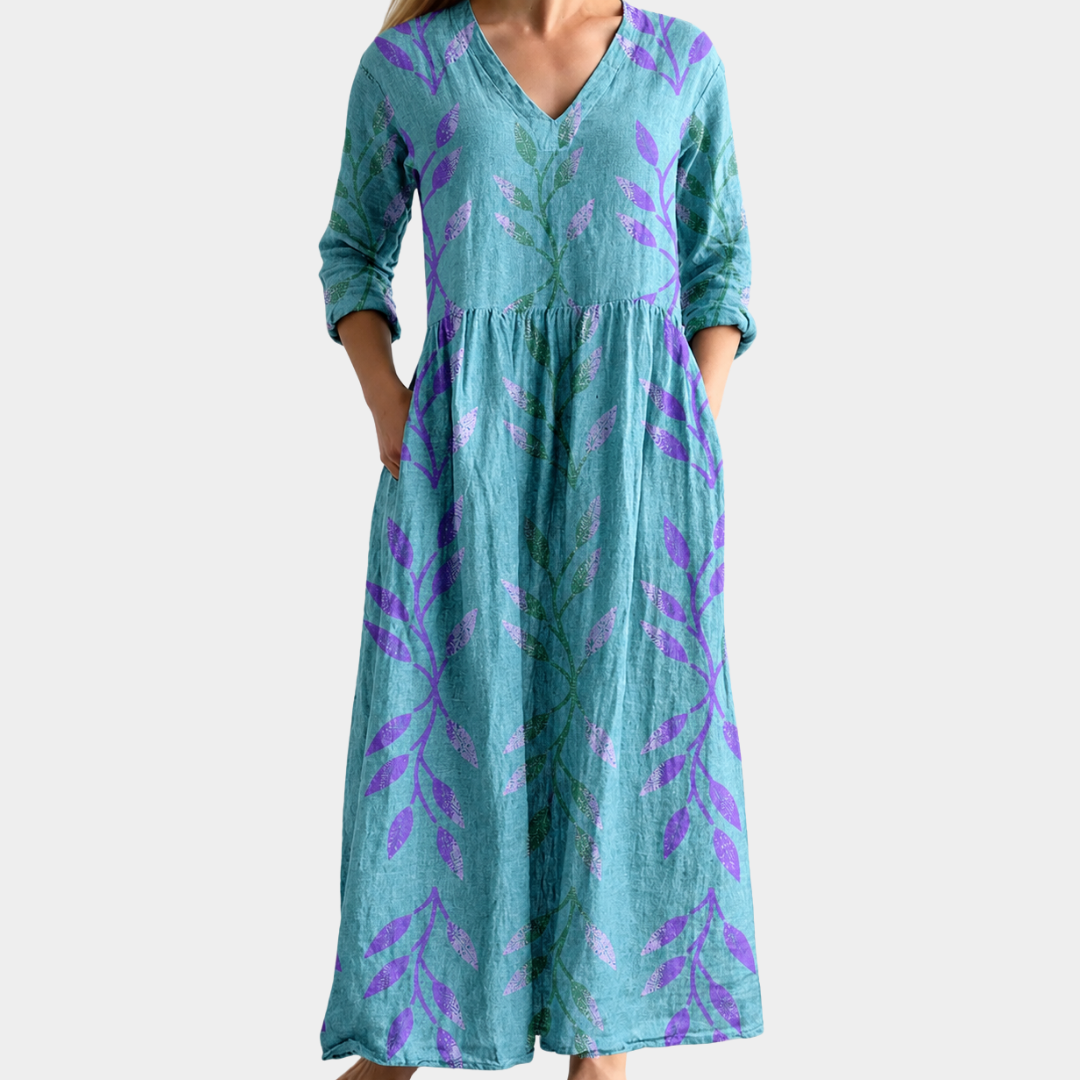 Seaside Lavender Leaf Dress