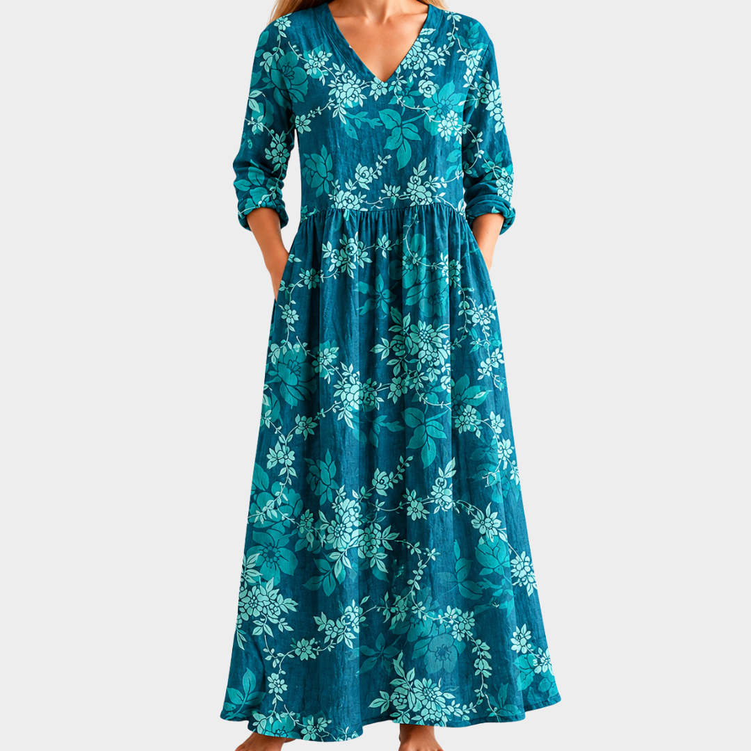 Printed Pocket Maxi Dress