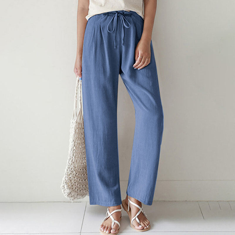 Vara - Relaxed Fit Pants with Drawstring