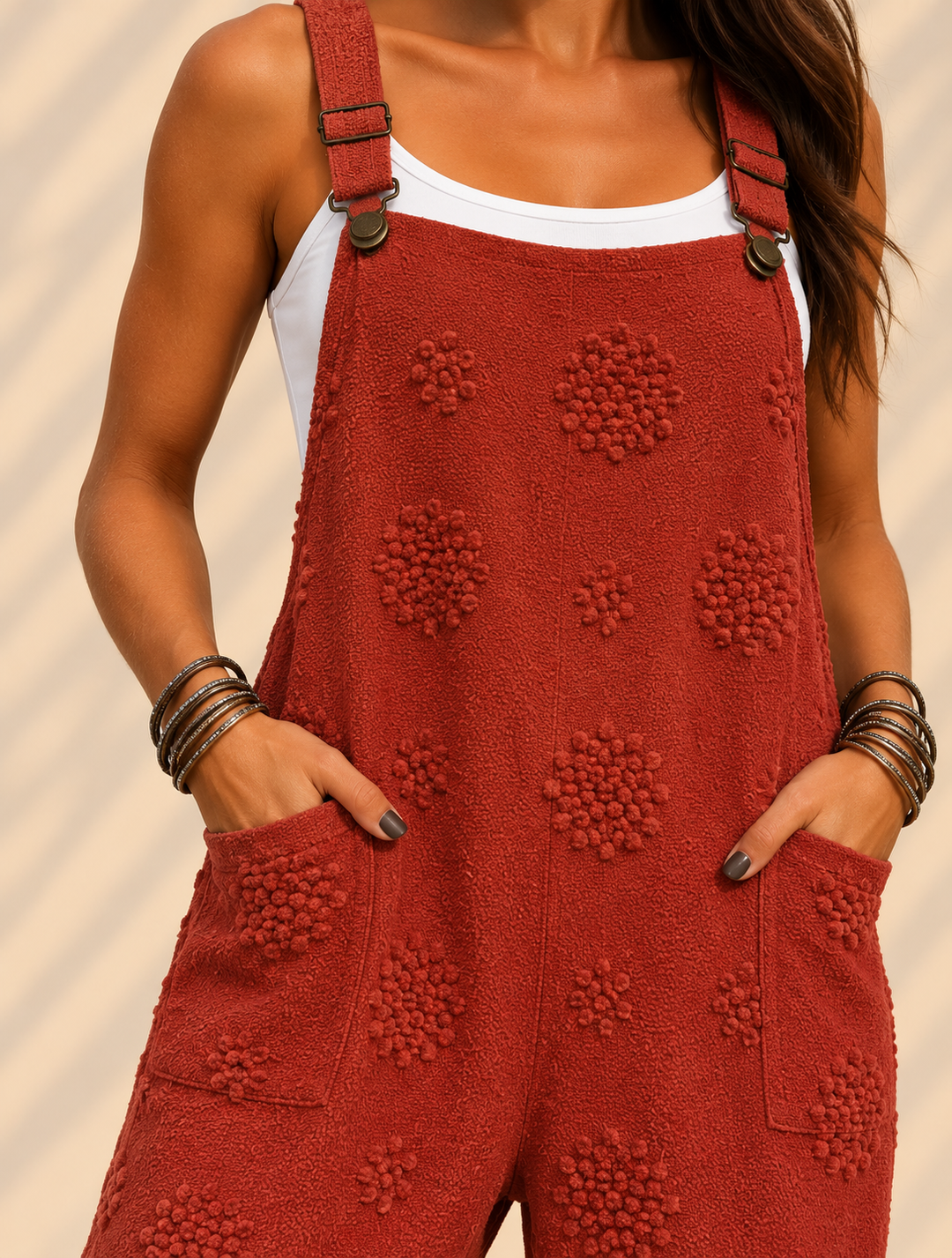 Comfort Overalls Brick Red