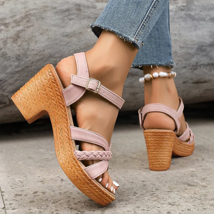 Jenna - Classic Mid-Heel Sandals