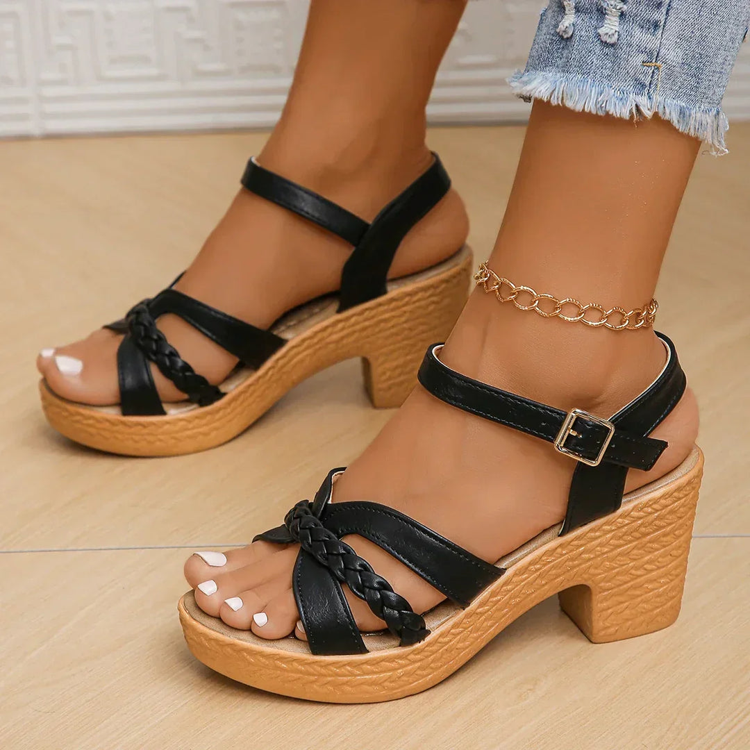 Jenna - Classic Mid-Heel Sandals