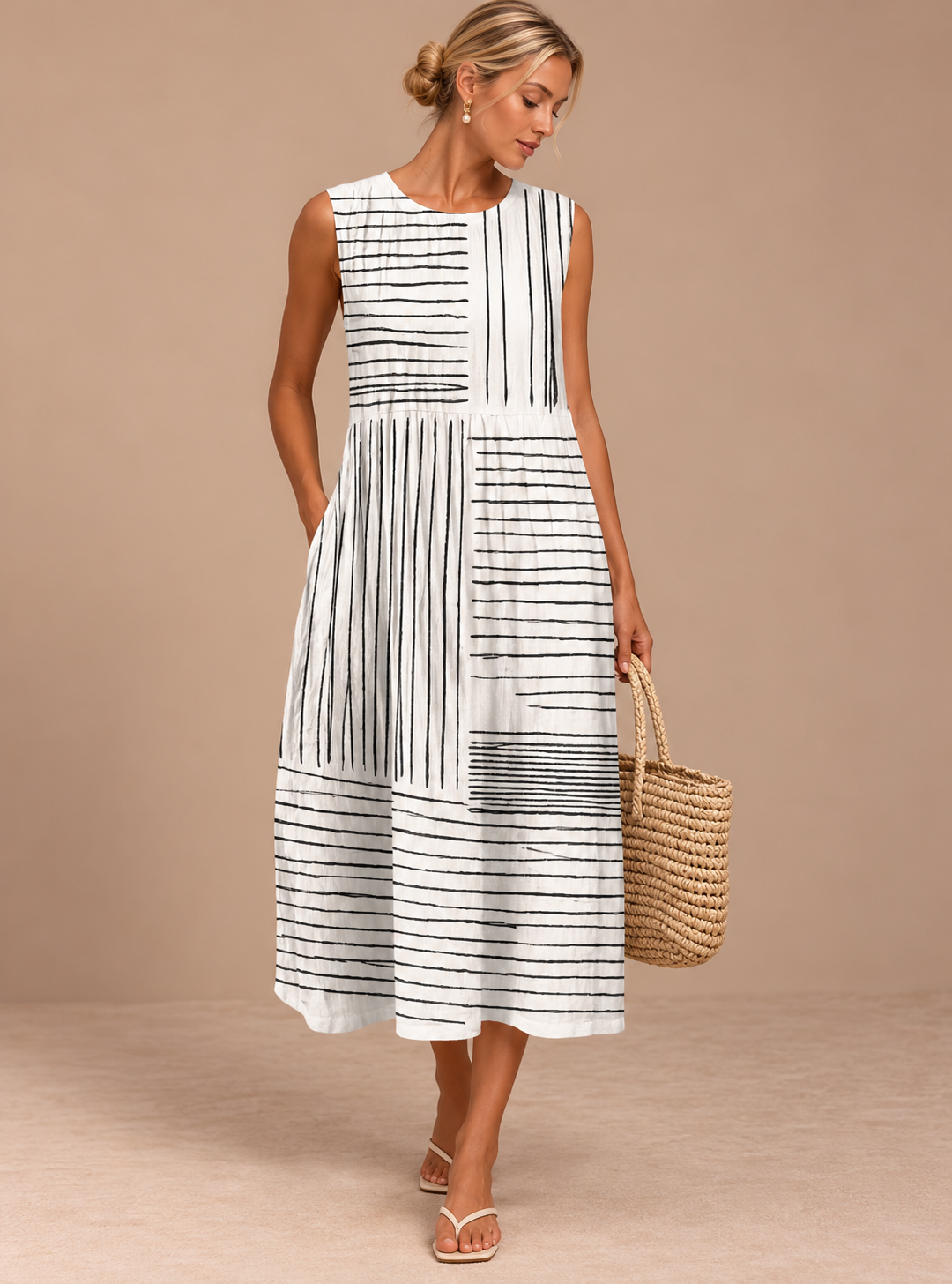 Rina™ Printed Midi Dress