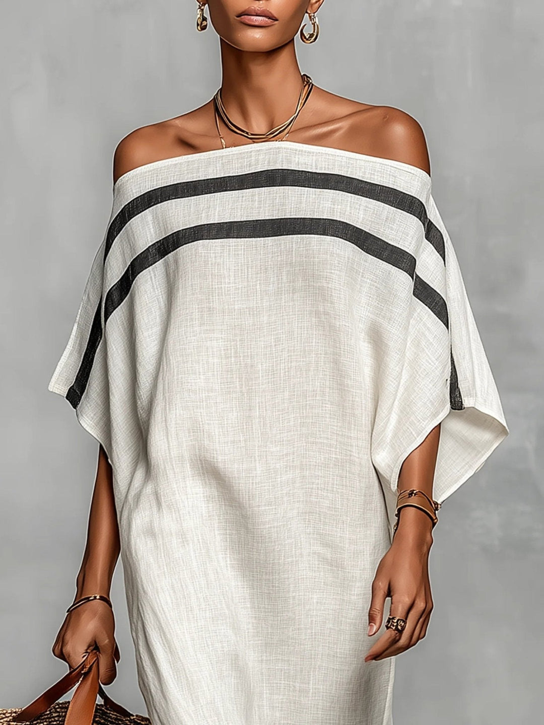 Aveline™ | Maxi dress with off-shoulder and batwing sleeves