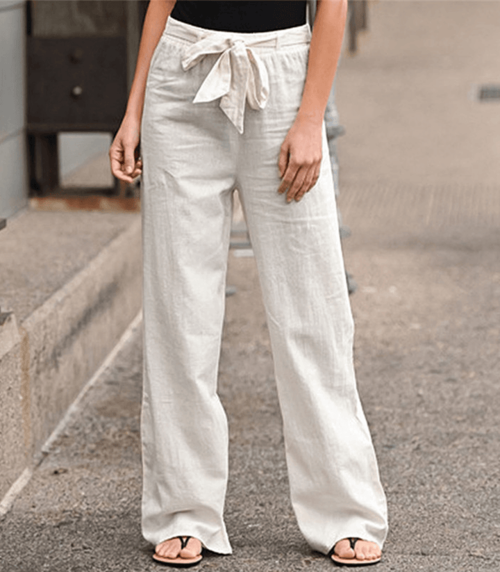 Joleen - Women's Relaxed Pants with Drawstring and Elastic Waist