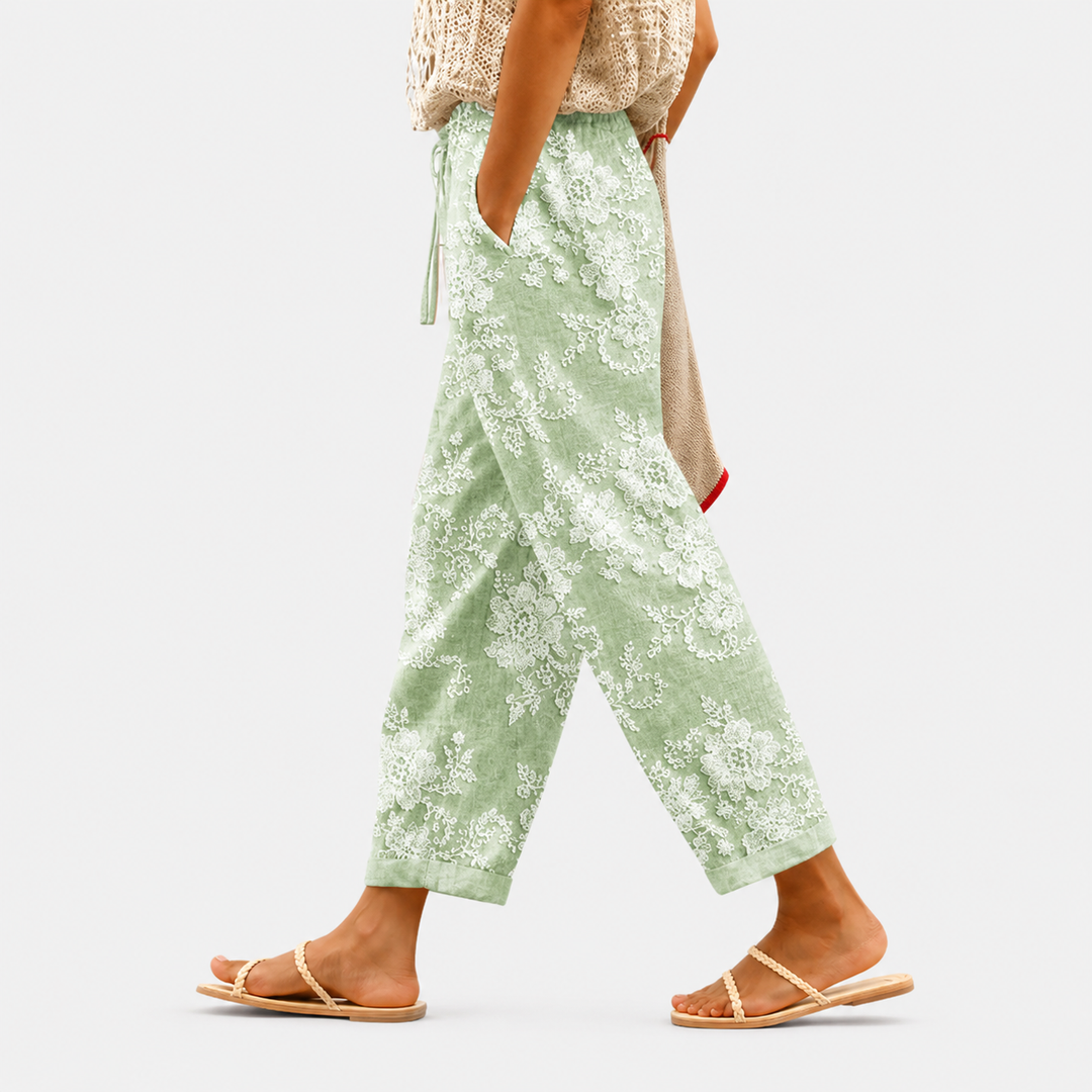 Sage Blossom Comfort Pants